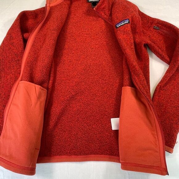 Patagonia Red Fleece Long Sleeve Mock Neck Better Sweater Zip Up Jacket Size XS - Picture 7 of 11